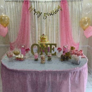 Baby Shower Decor ( Backdrop, Balloons, Table Decor